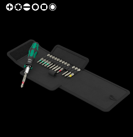 WERA/维拉 棘轮螺丝刀组套Kraftform Kompakt RA S Imperial 1 05051065001