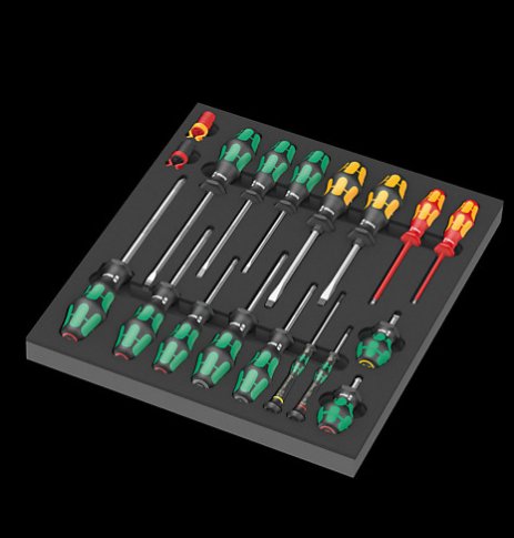 WERA/维拉 用于工具车的托盘组套9710 Foam  screwdriver set 1 05150101001