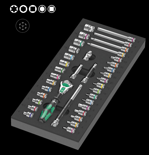 WERA/维拉 用于工具车的托盘组套9720 Foam  8000 A Zyklop 1/4