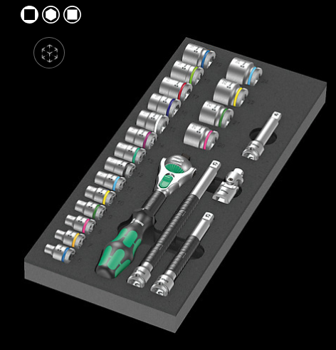 WERA/维拉 用于工具车的托盘组套9721 Foam  8000 B Zyklop 3/8