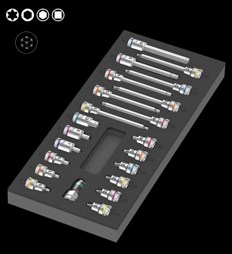 WERA/维拉 用于工具车的托盘组套9723 Foam  Zyklop B 3/8