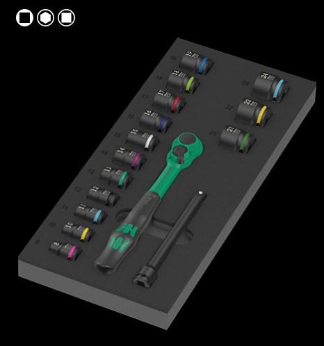 WERA/维拉 9724 Zyklop Comfort组套托盘（8010 B） 05150114001