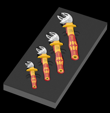 WERA/维拉 9734 绝缘开口扳手组套托盘 05150124001