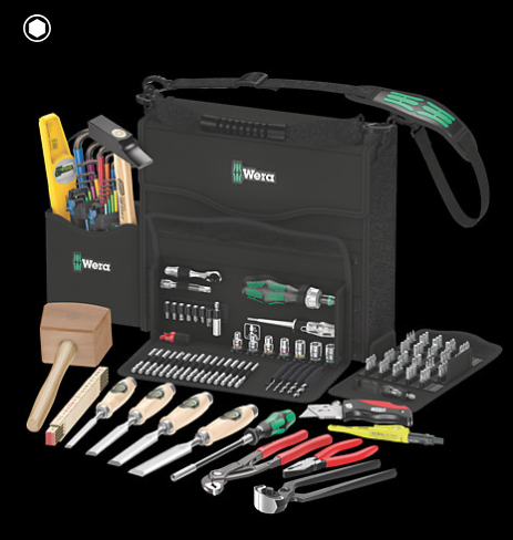 WERA/维拉 Wera 2go H 1 木工工具包 05134011001