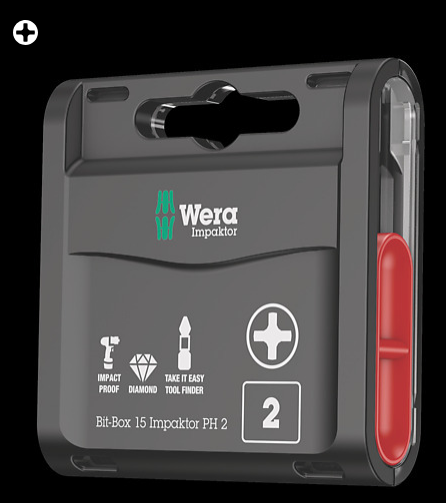 WERA/维拉 冲击批头15件套，PH2 05057752001