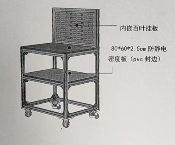 YL 移动式装配台 60*80*130cm操作台高90cm（耐磨静电台）