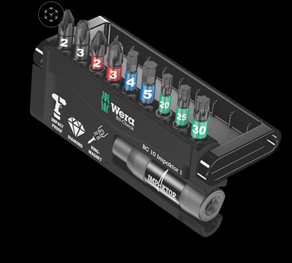 WERA/维拉 8740/51/55/67-9/IMP DC Impaktor Bit-Check 批头组套 05057680001