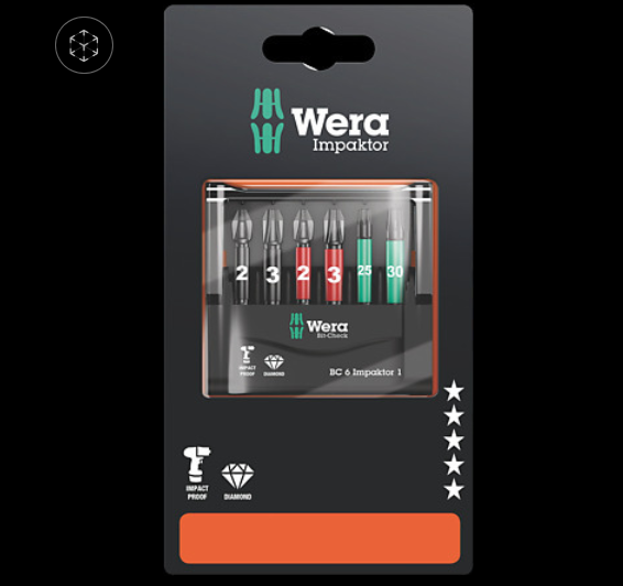 WERA/维拉 Mini-Check IMP DC 50 mm PH/PZ/TX SB 展示用批头 05073890001