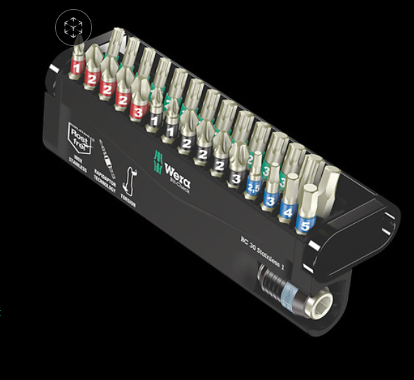 WERA/维拉 BC Stainless/30不锈钢头组套 05071109001