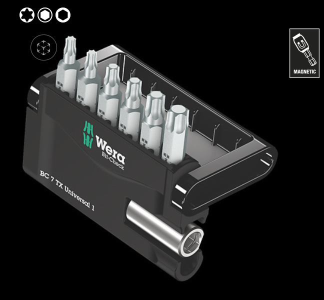 WERA/维拉 Mini-Check TX 批头套装 05056294001