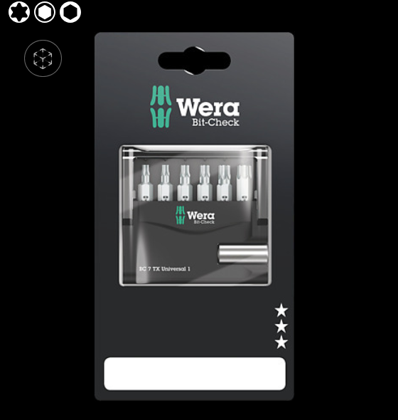 WERA/维拉 Mini-Check TORX SB 批头套装展示 05073404001