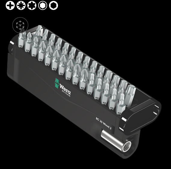 WERA/维拉 Bit-Check 30 Wood 2 批头套装 05057432001
