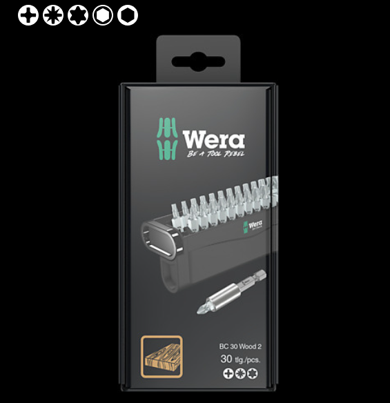 WERA/维拉 批头套装Bit-Check 30 Wood 2 SB 05057438001