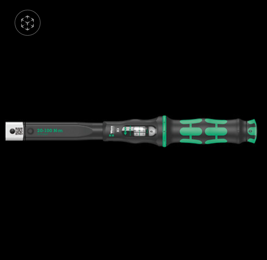 WERA/维拉 Click-Torque X3扭矩扳手20-100 Nm , 9x12mm 05075653001
