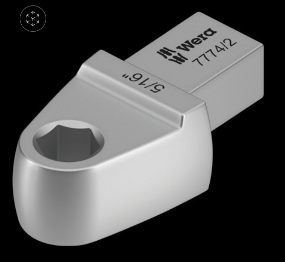 WERA/维拉 7774/2   9x12mm Bitadapter 5/16