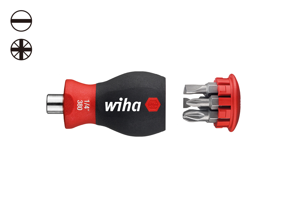 WIHA/威汉 6合1多功能磁吸短柄螺丝刀 10382