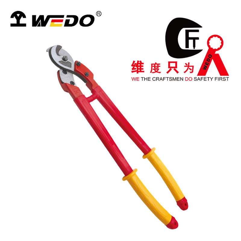 WEDO/维度 双色注塑绝缘棘轮电缆剪 WEDO855302