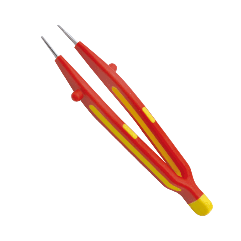 WEDO/维度 双色绝缘弯尖横齿镊子钳 WEDO862201