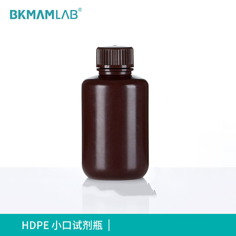 BKMAMLAB/比克曼生物 HDPE塑料耐低温试剂瓶小口500mL棕色110405003