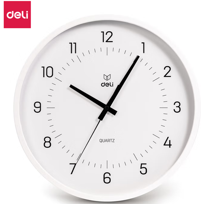 得力	 挂钟 得力（deli）简约时尚挂钟