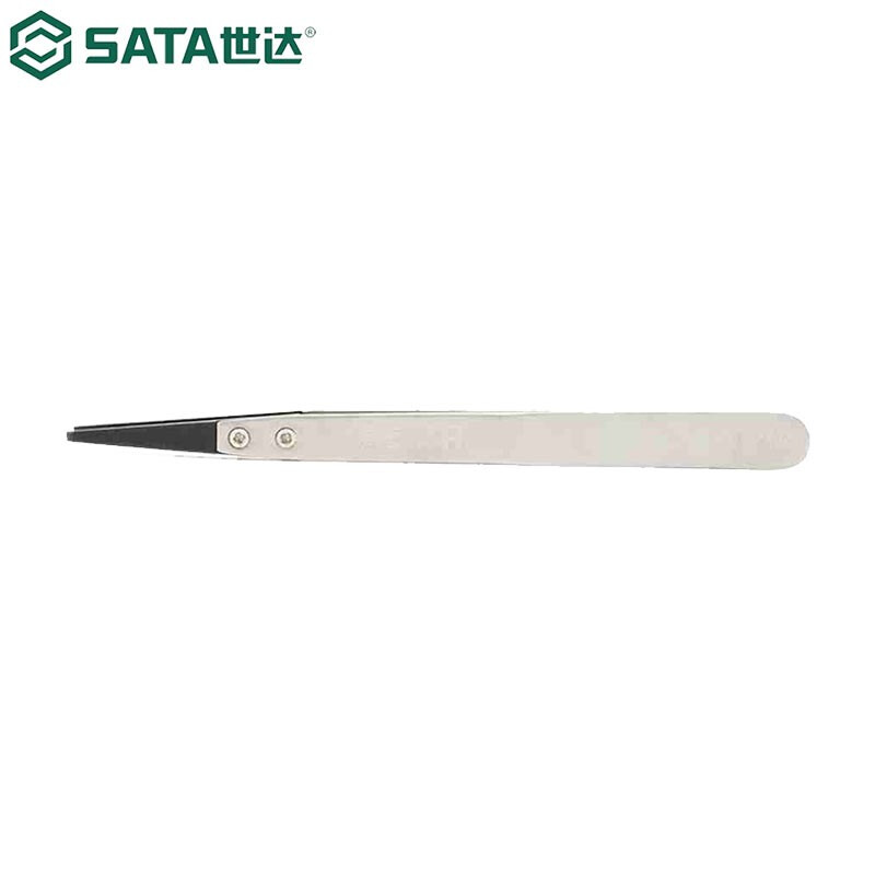 SATA/世达防静电宽头镊子130MM03162