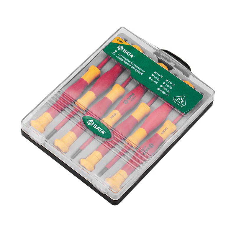 SATA/世达7件VDE绝缘微型螺丝批组套09318