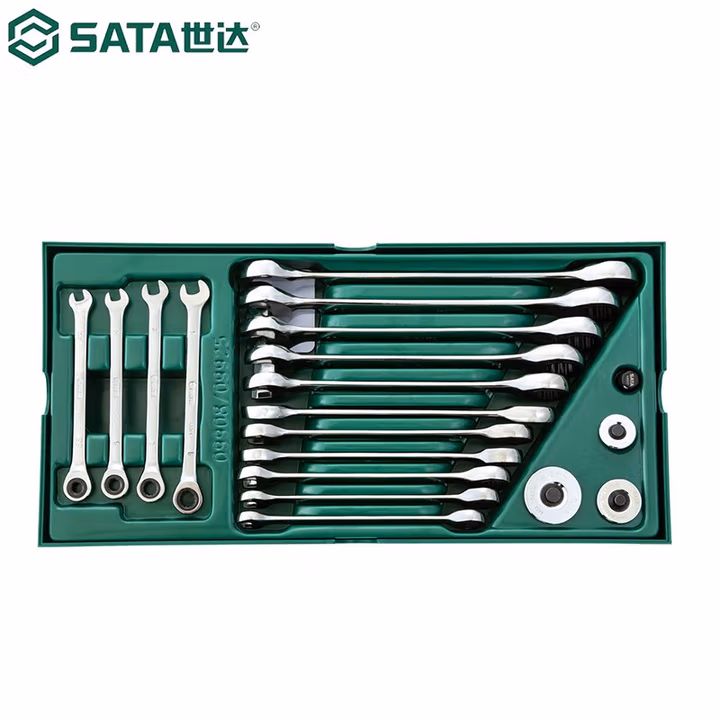 SATA/世达19件全抛光两用快扳组套09908