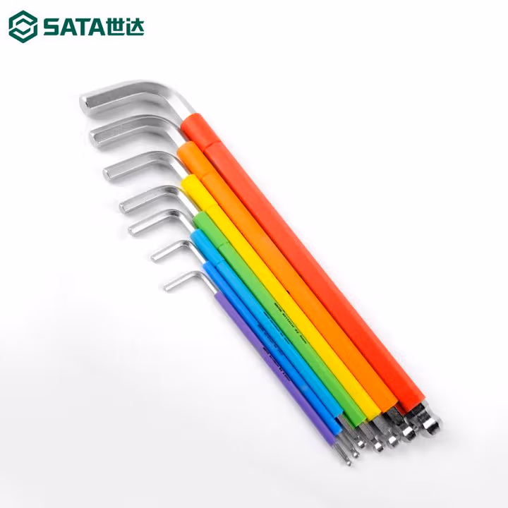 SATA/世达彩虹系列特长球头内六角扳手2MM80105CH