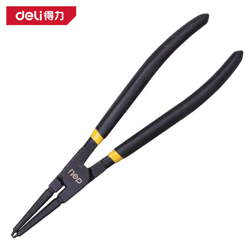 deli得力DL20921专业级德式内直卡簧钳9寸铬钒钢(红)(把)