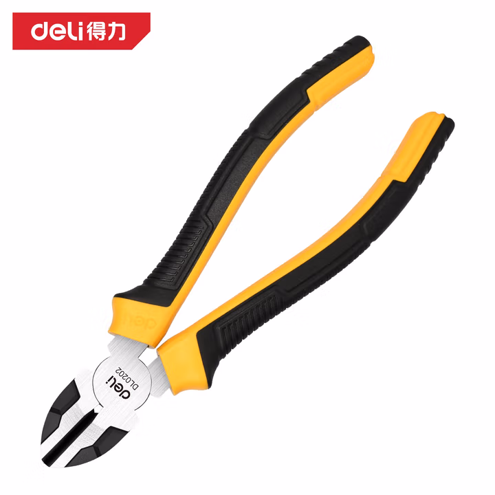 deli得力DL0202德式斜嘴钳7寸刃口升级(黄)(把)