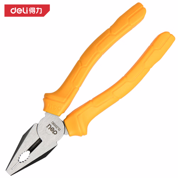 deli得力DL2008C德式钢丝钳8寸(黄)(把)