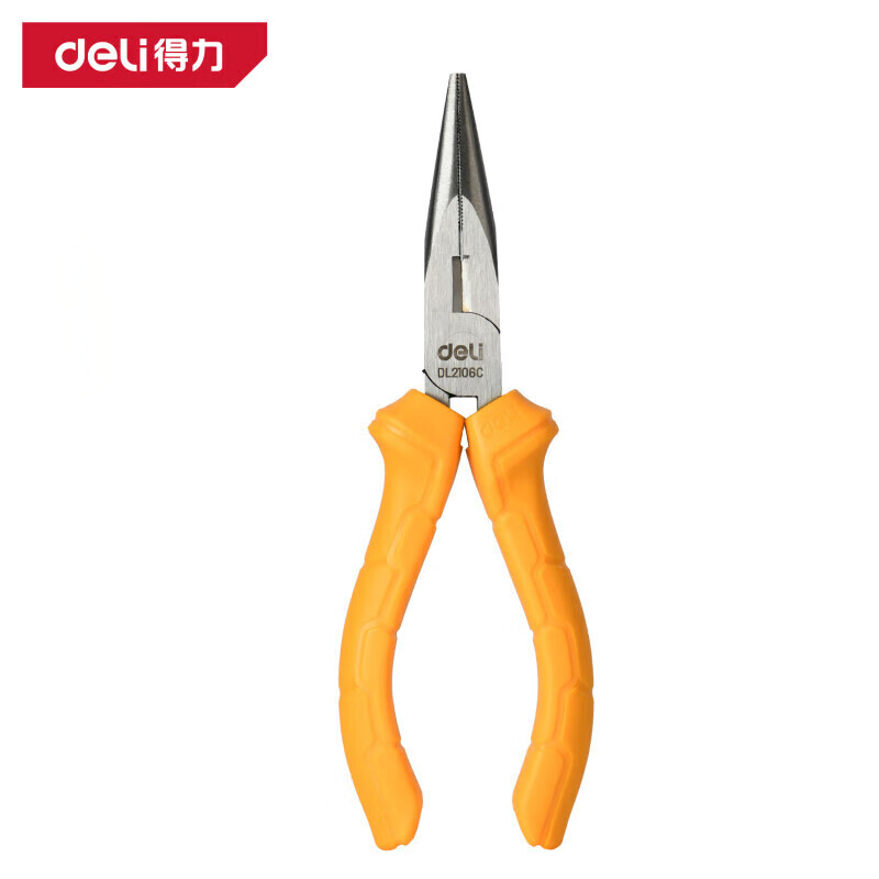 deli得力DL2106C德式尖嘴钳6寸(黄)(把)