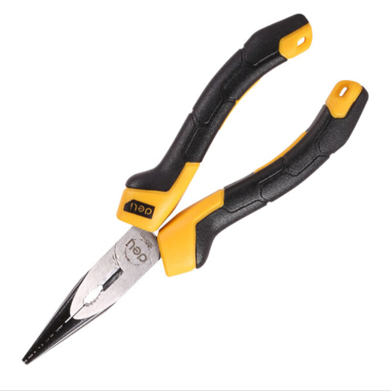 deli得力DL2106Z专业级德式尖嘴钳6寸偏心省力(黄)(把)