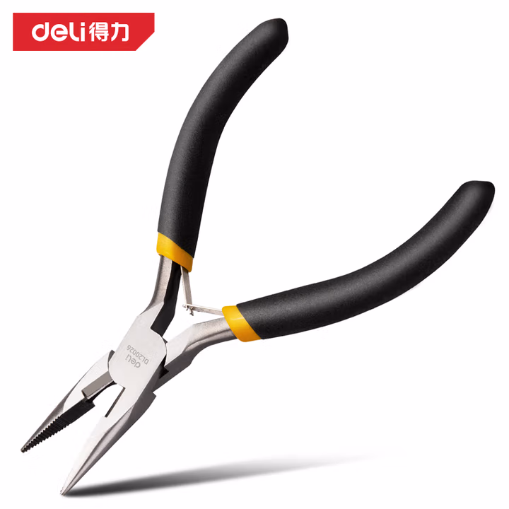 deli得力DL20026迷你尖嘴钳5寸(黑)(把)