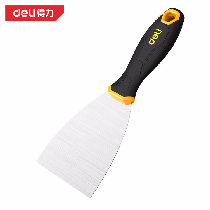 deli得力DL-HD3塑柄油灰刀3寸(黄)(把)