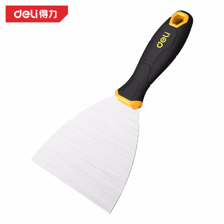 deli得力DL-HD4塑柄油灰刀4寸(黄)(把)