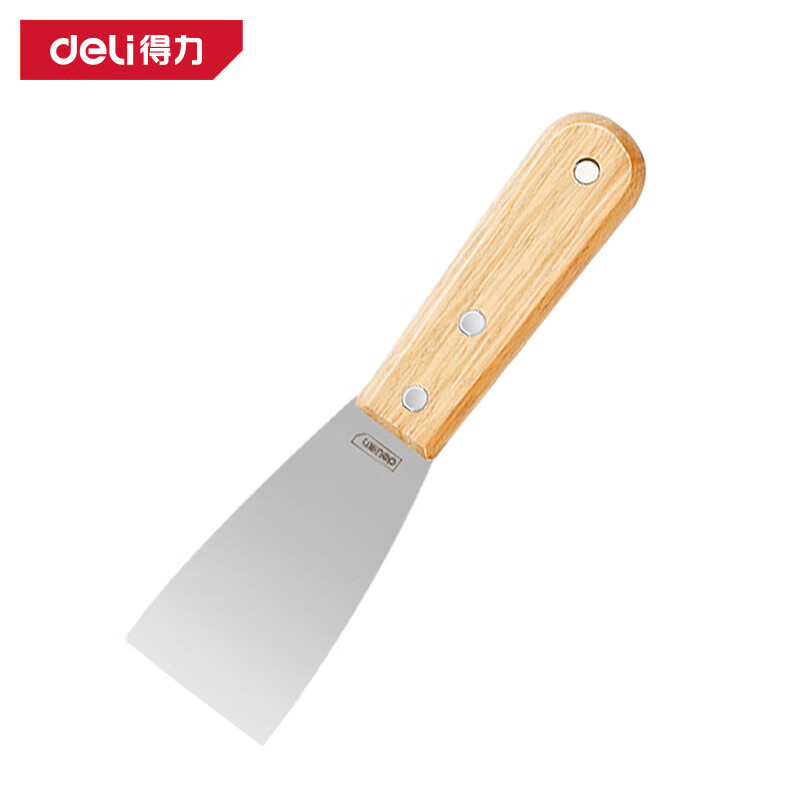 deli得力DL-HD2C木柄油灰刀2寸(银)(把)