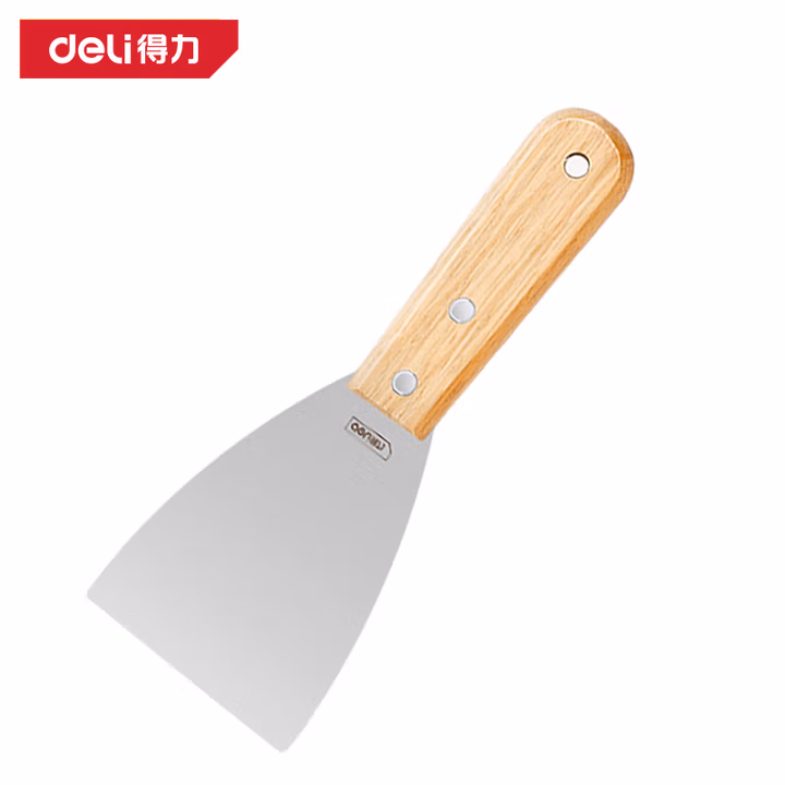 deli得力DL-HD3C木柄油灰刀3寸(银)(把)