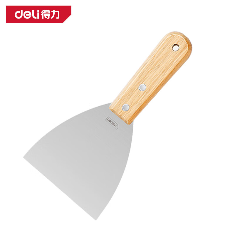deli得力DL-HD4C木柄油灰刀4寸(银)(把)