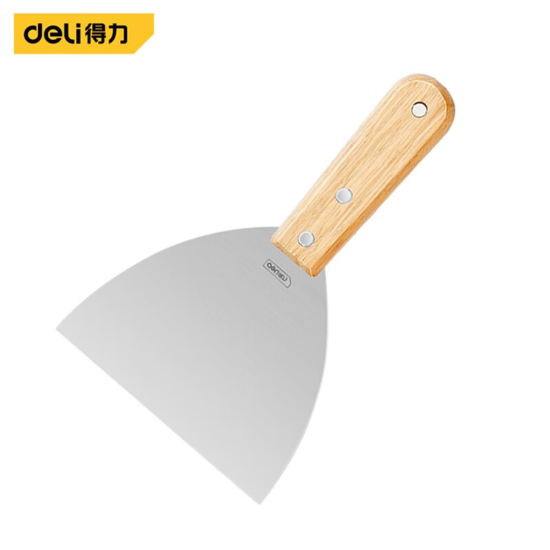 deli得力DL-HD5C木柄油灰刀5寸(银)(把)