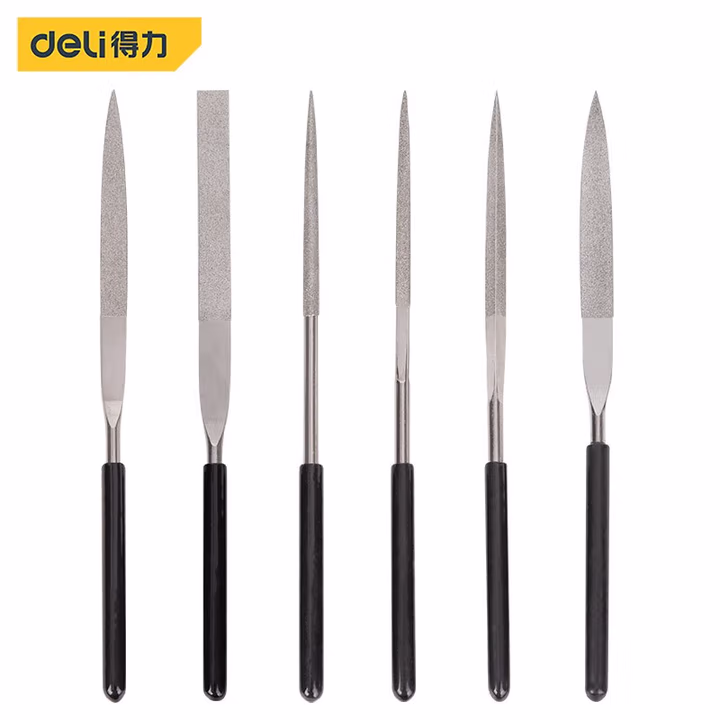 deli得力DL352506金刚石什锦锉6件套5×180mm(黑)(把)