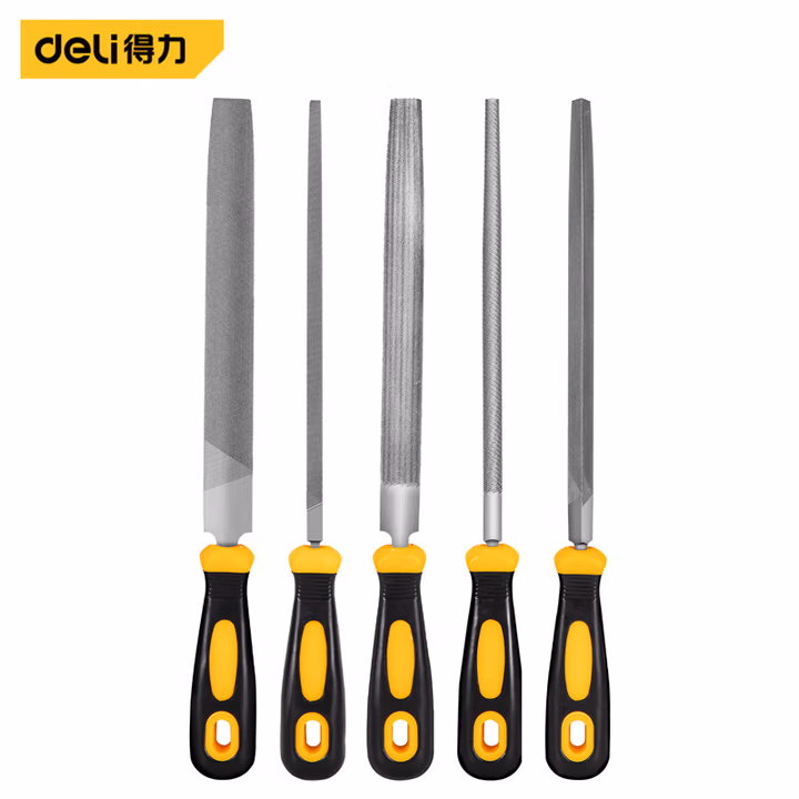 deli得力DL352085中齿锉刀组套8寸(黄)(袋)