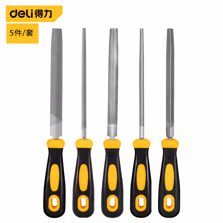 deli得力DL352065中齿锉刀组套6寸(黄)(袋)