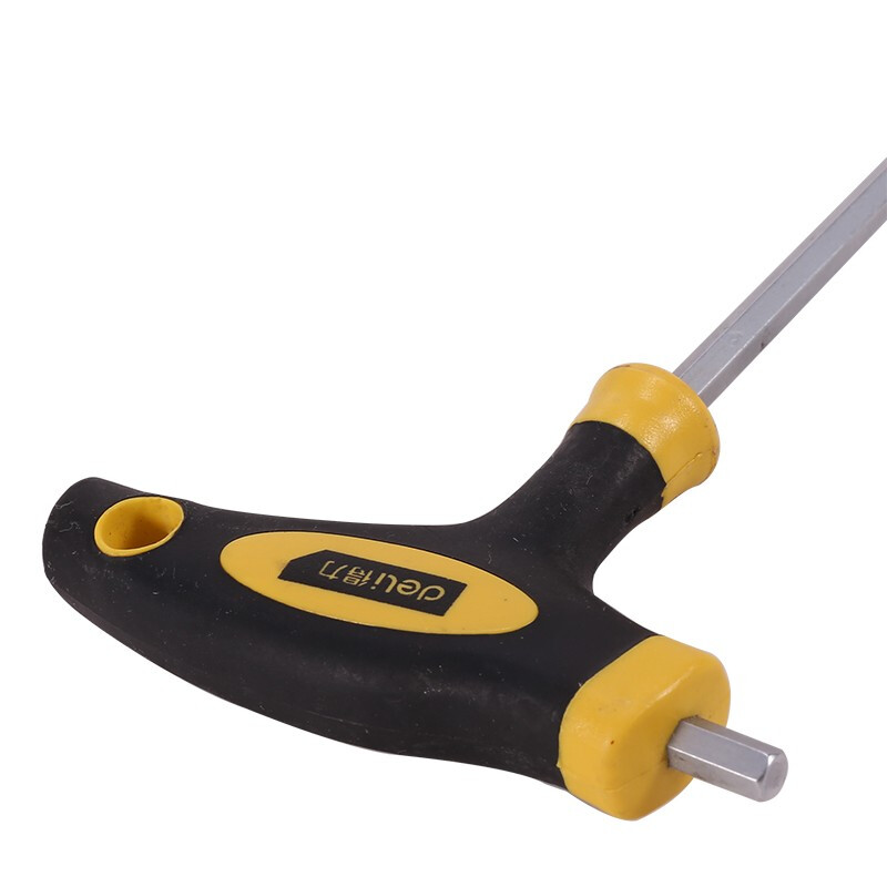 deli得力DL2274球头T型内六角5MM铬钒钢(黄)(支)