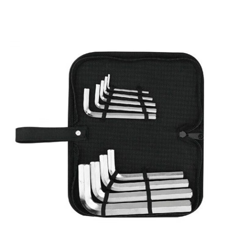 deli得力DL3109标准平头内六角组套9件套布包(银)(套)