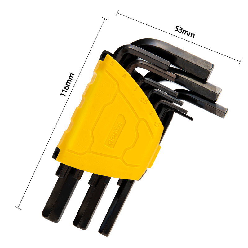 deli得力DL231109H发黑平头内六角组套9件套(黑)(套)