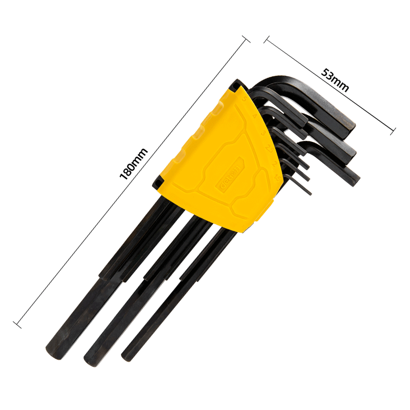 deli得力DL231209H发黑加长平头内六角组套9件套(黑)(套)