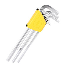 deli得力DL3099特长平头内六角组套9件套塑架(黄)(套)