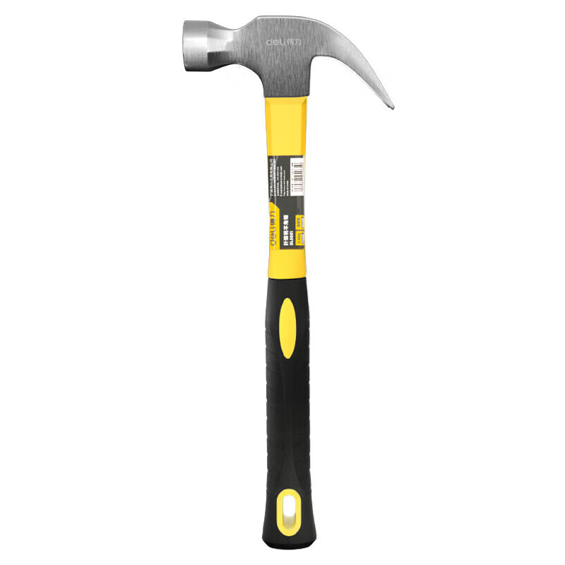 deli得力DL5001纤维柄羊角锤0.5lb(黄)(把)