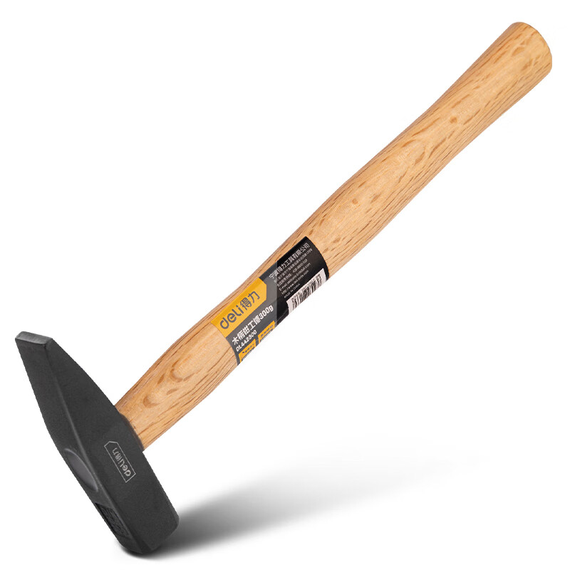 deli得力DL442300木柄钳工锤300g(黑)(把)